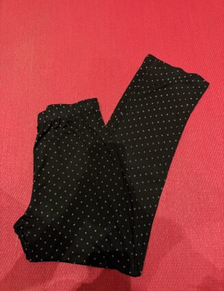 Bas de pyjama à motif carré noir