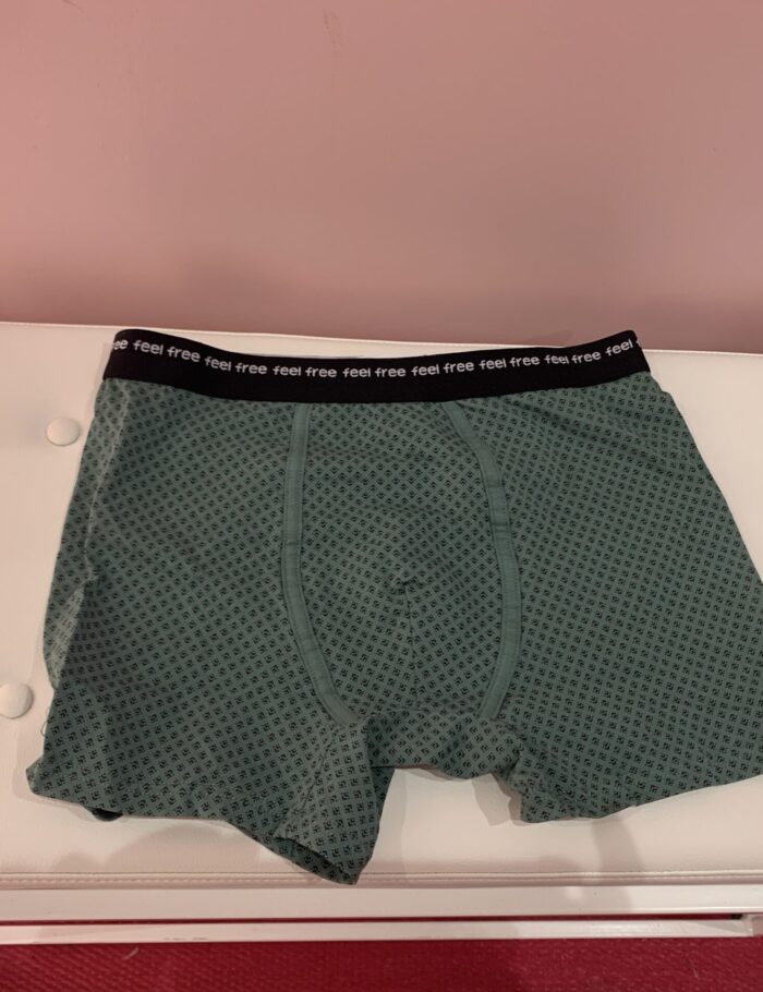 boxer-imprime-fond-vert-coton-et-elasthanne