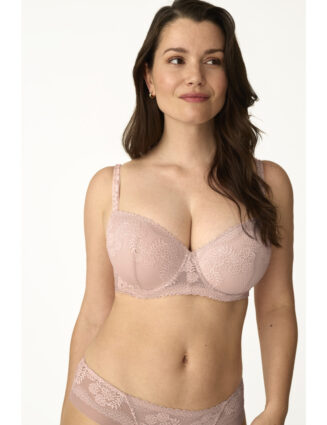 Soutien-gorge coque et armature rose dentelle