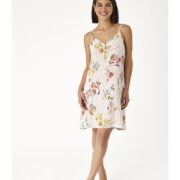 chemise-de-nuit-blanc-à-motif-floral-viscose