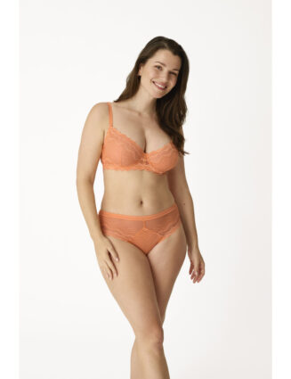 Culotte haute dentelle orange