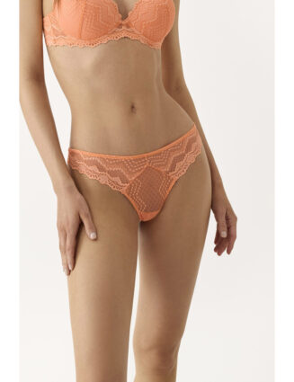 Tanga dentelle orange