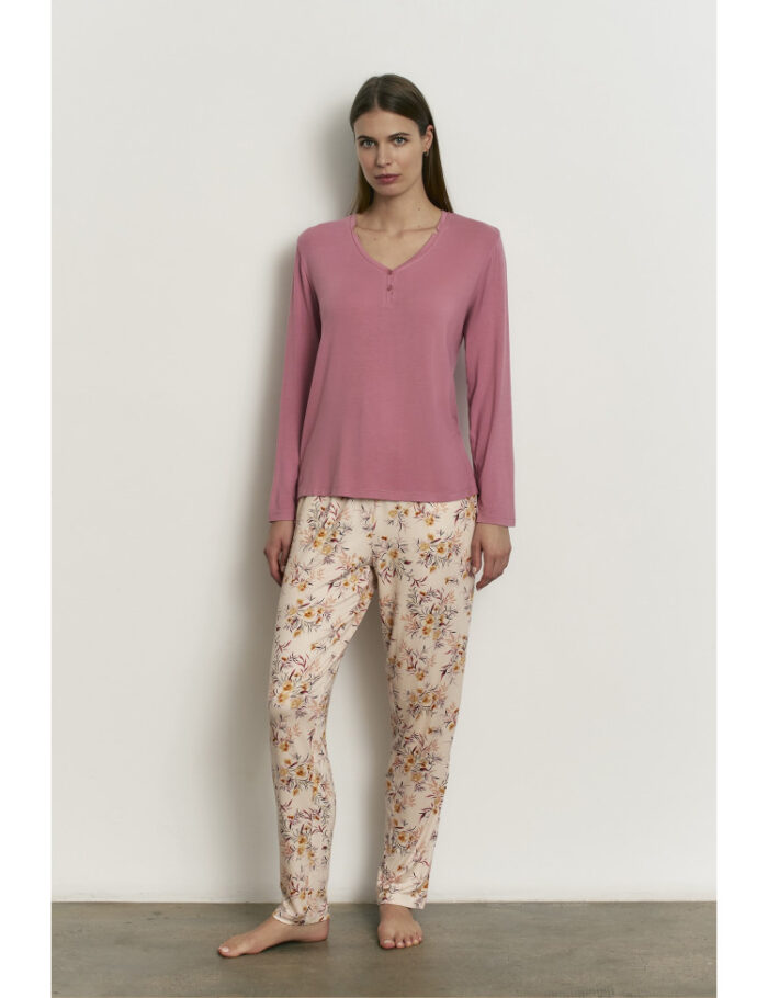 pyjama-pantalon-long-viscose-avec-tee-shirt-manches-longues